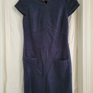 Boden Navy Linen Dress, size 10